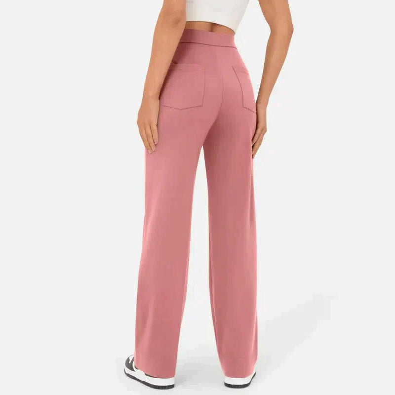 Lässige Stretchhose mit hoher Taille für Damen