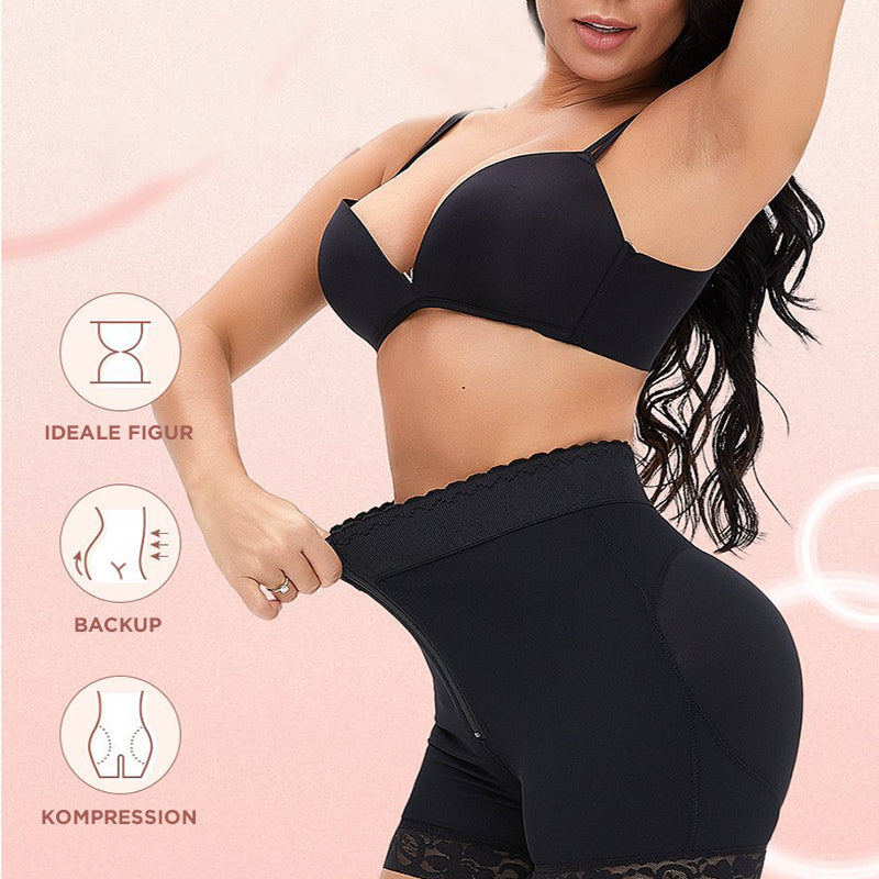 Shapewear-Shorts mit Stahlstäbchen aus Spitze