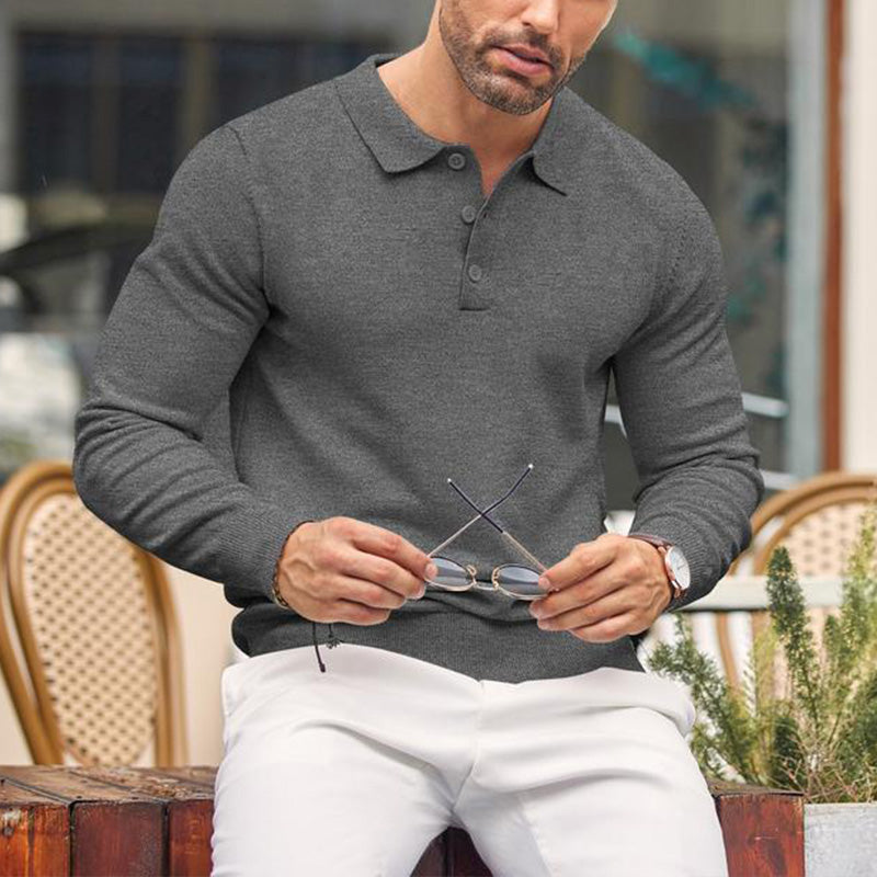 Herren-POLO-Pullover mit Revers