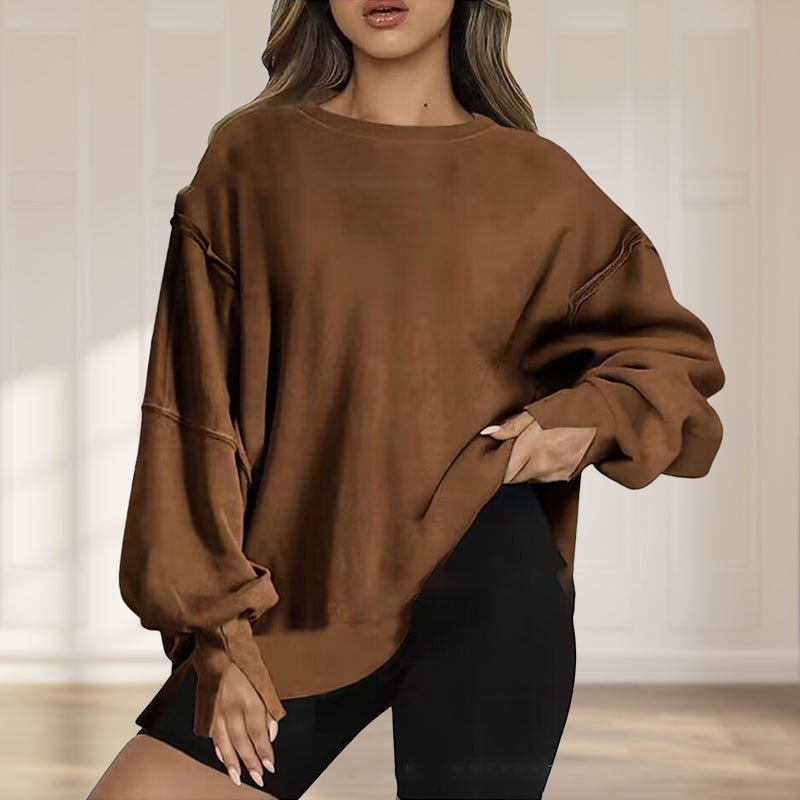 Oversize-Pullover mit Taschen für Damen