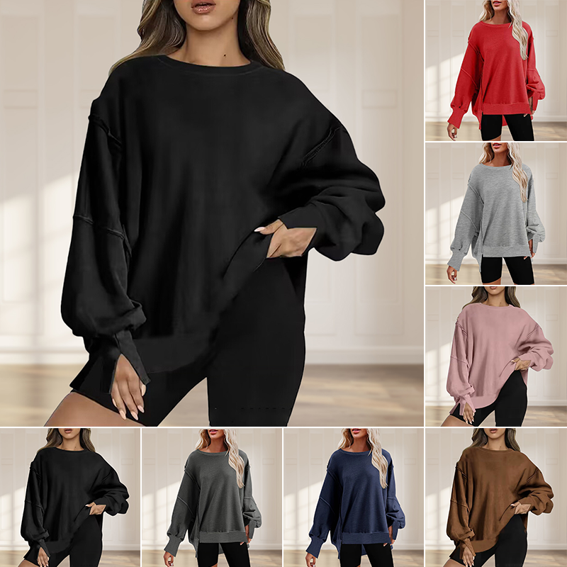 Oversize-Pullover mit Taschen für Damen