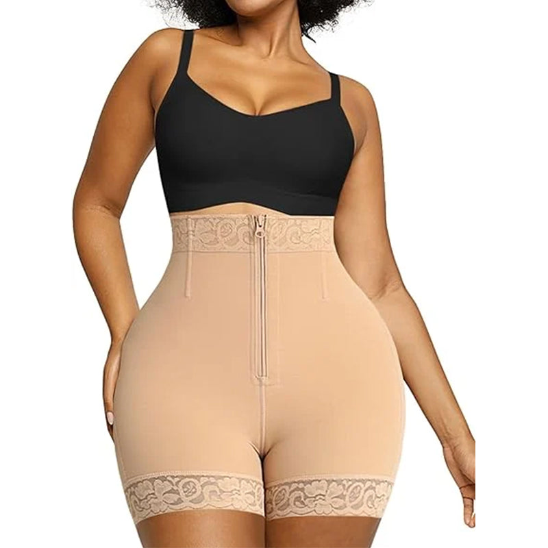 Shapewear-Shorts mit Stahlstäbchen aus Spitze