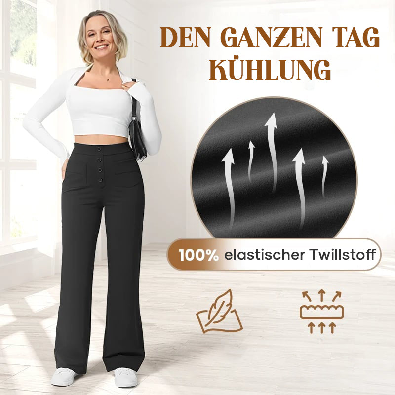 Lässige Stretchhose mit hoher Taille für Damen