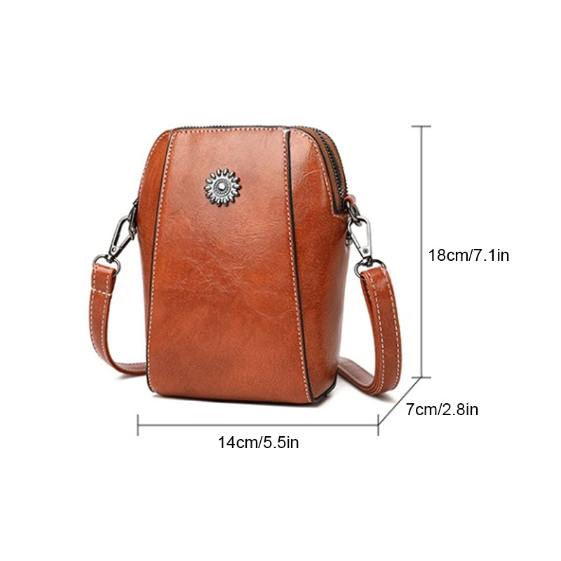 Mini-Crossbody-Tasche aus weichem Leder