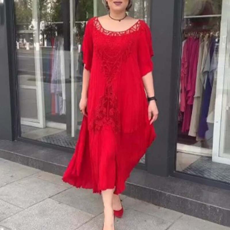 Neues lockeres Damenkleid in Übergröße