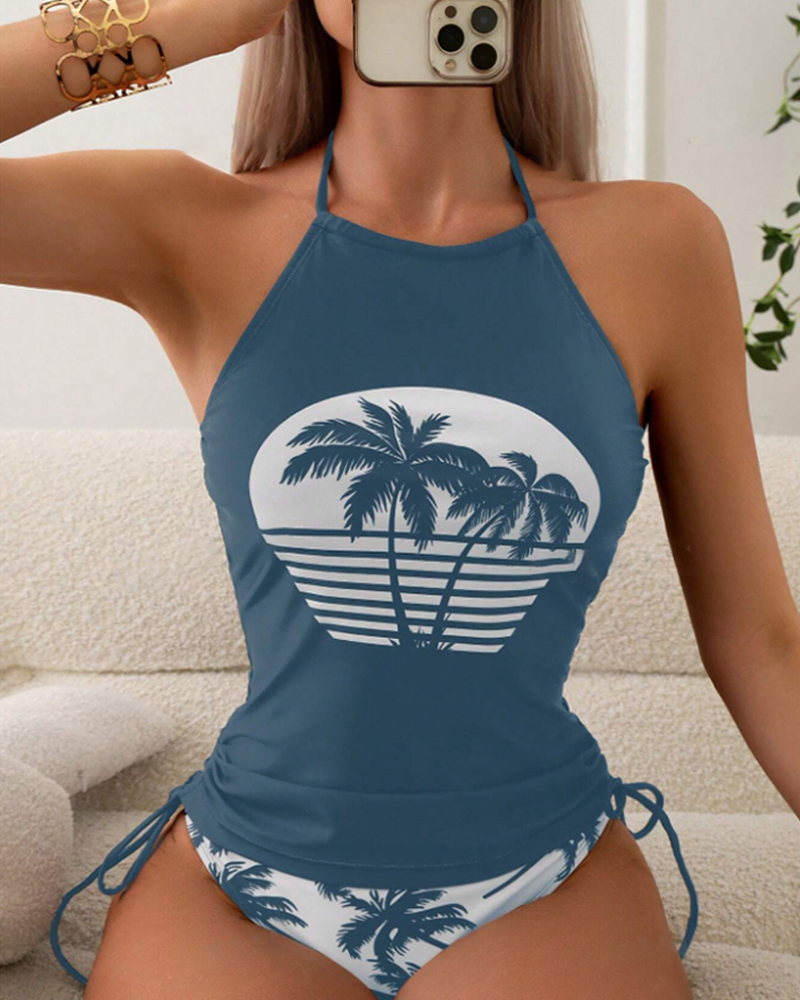 Tankini Sexy Mit Druck Und Trägern