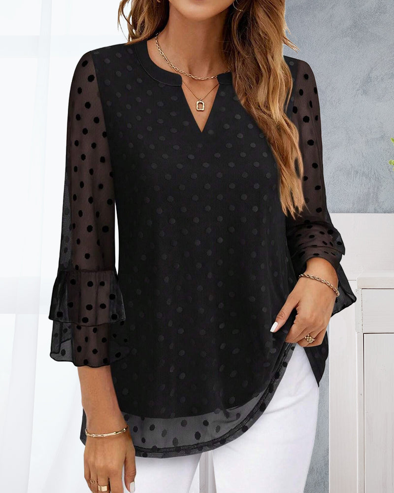 Bluse Polka Dot Elegant