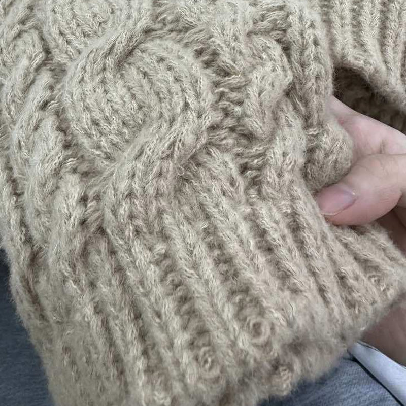 Strickpullover mit weiten Ärmeln