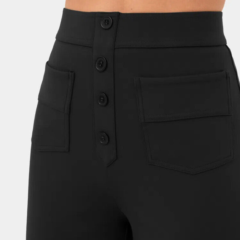 Lässige Stretchhose mit hoher Taille für Damen