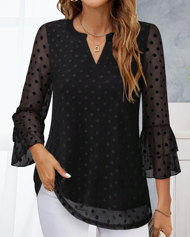 Bluse Polka Dot Elegant