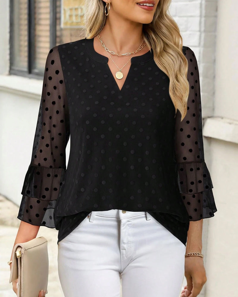 Bluse Polka Dot Elegant