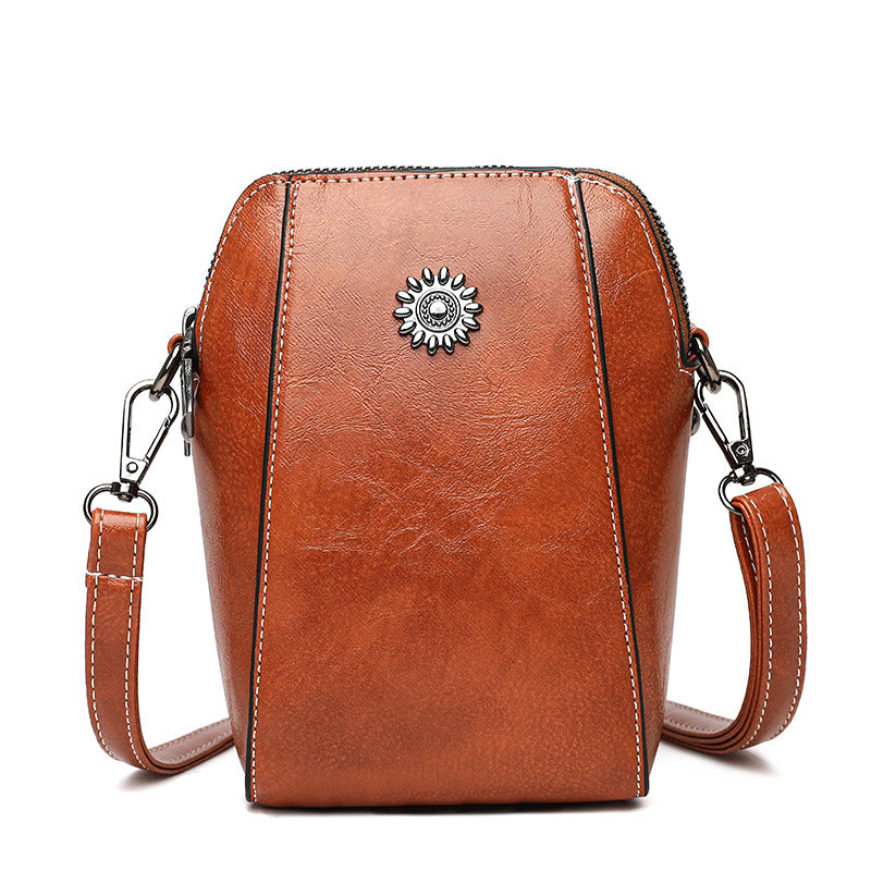 Mini-Crossbody-Tasche aus weichem Leder