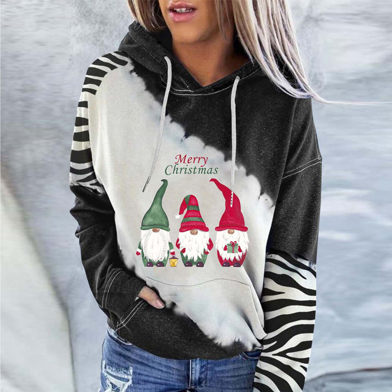 Lässiger Hoodie mit Weihnachtsmotiv