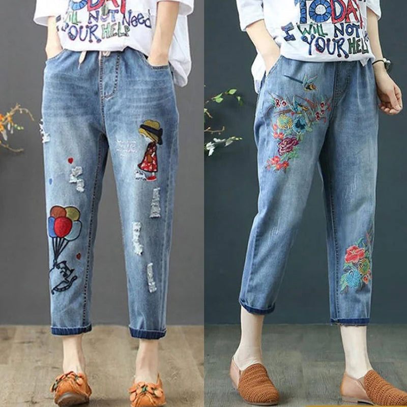 Lässige Retro-Jeans für Damen