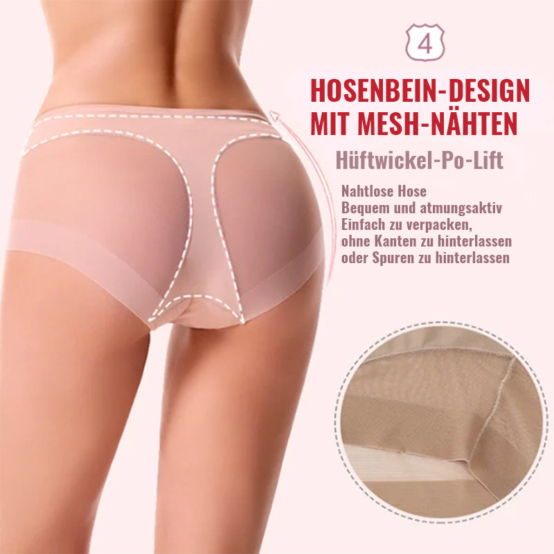 Nahtloser formender Slip aus Eisseide mit hoher Taille