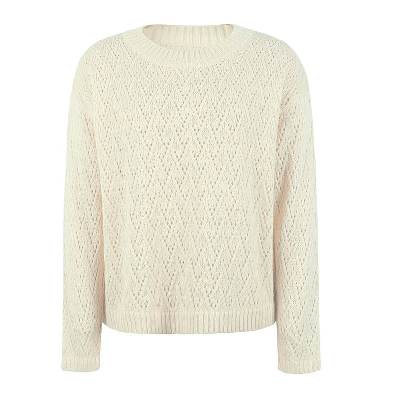 Sexy Einfarbiger Strickpullover